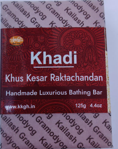 kailash khadi soap (pack of 4)  ( Khus Kesar Raktchandan )