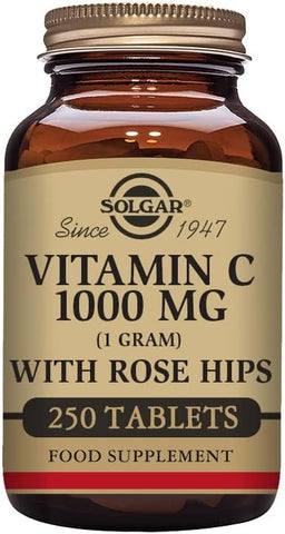 Solgar Vitamin C 1000MG With Rose Hips 250 Tablets
