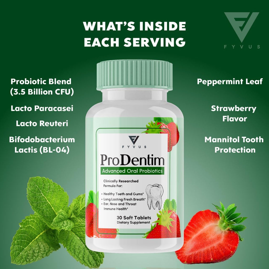 Prodent Tablets Prodentim Chewable Tablets for Gums and Teeth Oral Probiotics Mouth Ba ...