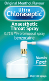 Ultra Chloraseptic Anaesthetic Throat Spray for Numbing Throat, Mouth Spray 15ml