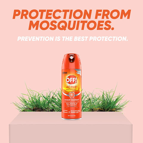 Off! Active Insect Repellent Aerosol Spray, Fresh Scent - 15% DEET, 6 oz (170g)
