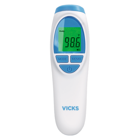Vicks No Touch 3-in-1 Digital Thermometer for Forehead Food Bath