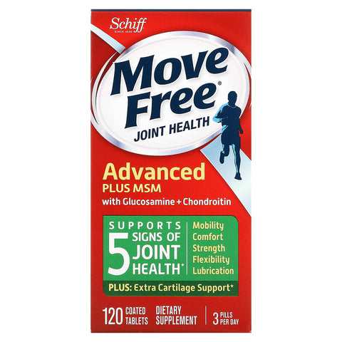 Schiff Move Free Joint Health Advanced Plus MSM with Glucosamine & Chondroitin 120 Tabs