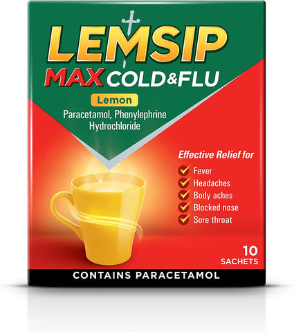 Lemsip Max Cold & Flu, 10 Sachets