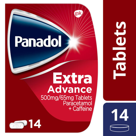 Panadol Extra Advance 500 mg/65 mg - 14 Tablets (Red)