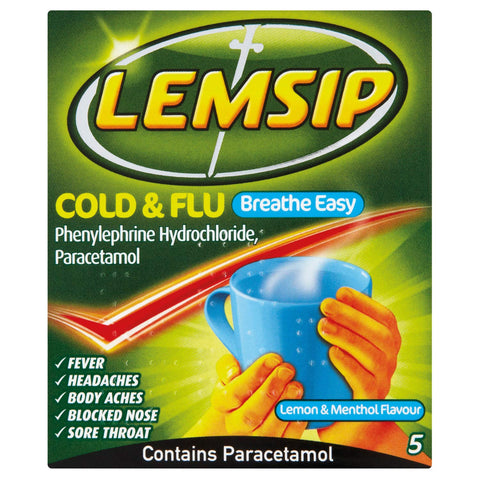 Lemsip Cold & Flu Breathe easy, 5 sachets