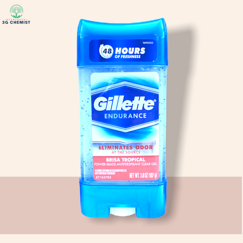 Gillette Sport Deodorant Stick Clear Gel for Men; High Performance Odor Elimination- Brisa Tropical (Power Beads Antiperspirant Clear Gel)