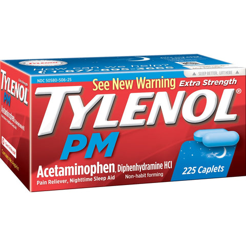 Tylenol PM Extra Strength Pain Reliever + Sleep Aid, 225-caplets