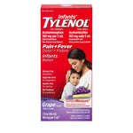 Infants' Tylenol Liquid Medicine with Acetaminophen, Pain Plus Fever Relief, Dye-Free Grapr, 2 fl oz