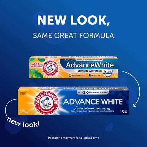 Arm & Hammer Advance White Toothpaste, Clean Mint Flavor, Stain Defense Technology, 6.0oz